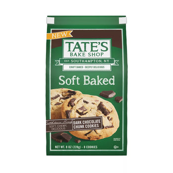 Tate's Soft Baked Dark Chocolate Cookies (8oz) - Papaya Express